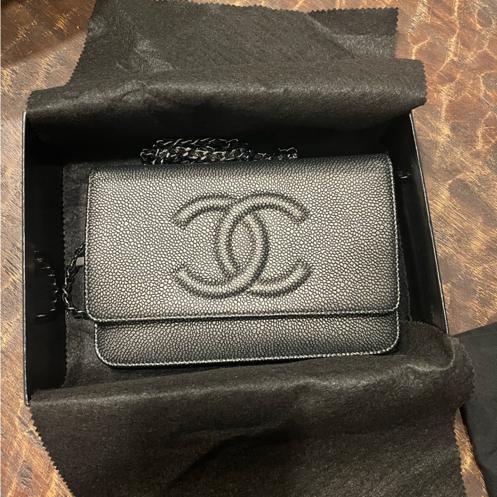 Chanel Wallwt on Chain 45004 Dark Silver